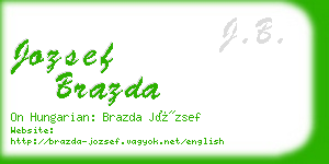 jozsef brazda business card